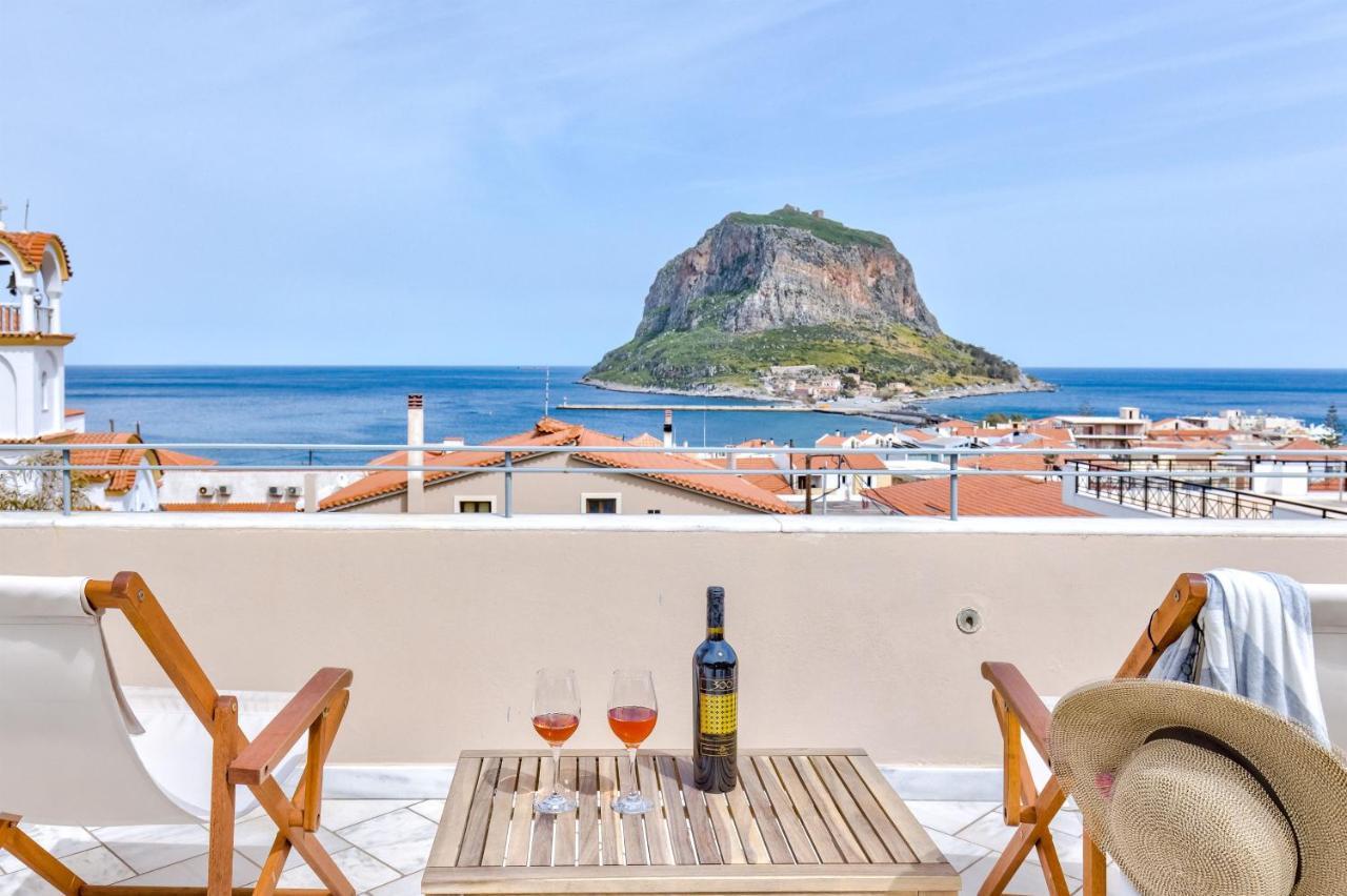 Monemvasia Modern Flat With Panoramic Sea View Екстериор снимка