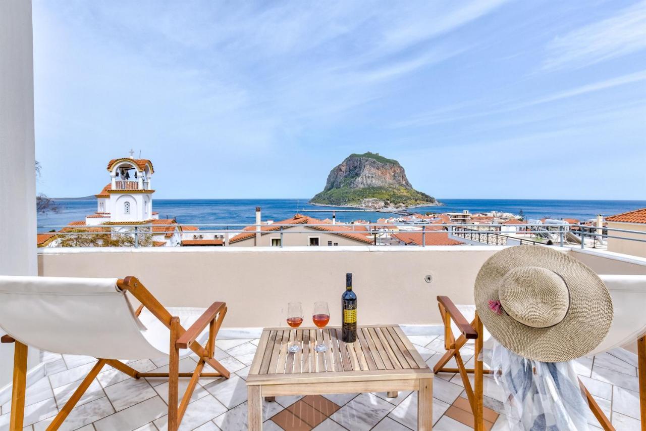 Monemvasia Modern Flat With Panoramic Sea View Екстериор снимка